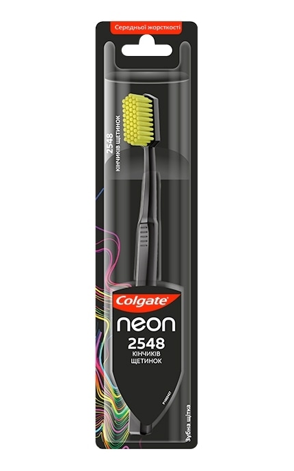 COLGATE-Зубна щітка Colgate Neon 2548 кінчиків щетинок середньої жорсткості-8718951486201