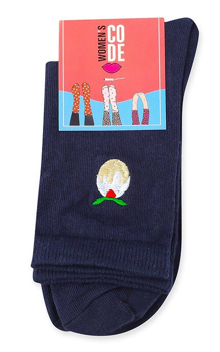 WOMEN'S CODE-Шкарпетки класичні з вишивкою Women's Code Преміум 23-25-4820203329335