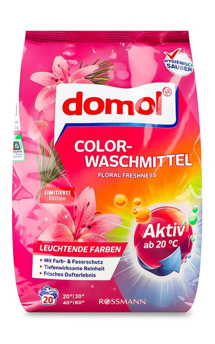 DOMOL-Порошок пральний для кольорової білизни Domol Floral Freshness 1.35 кг-4068134002259