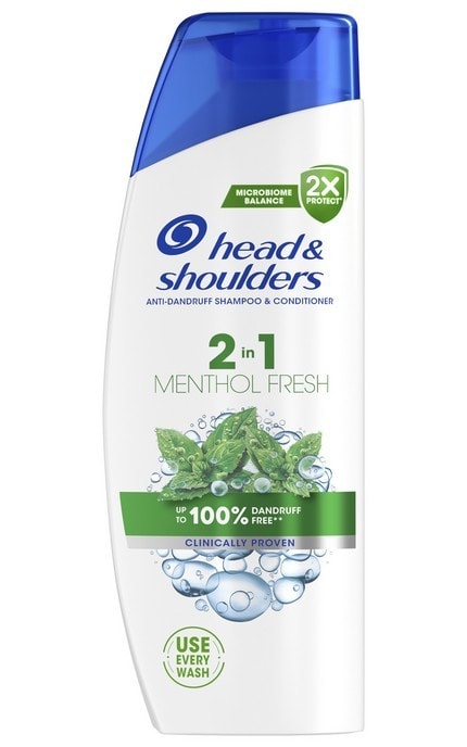 HEAD and SHOULDERS-Шампунь проти лупи Head & Shoulders Ментол 2-в-1, 330 мл-8700216304825