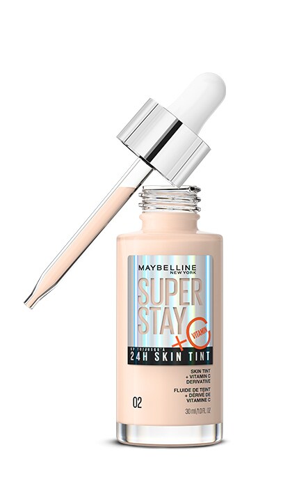 MAYBELLINE NY-Тональний флюїд для обличчя Maybelline New York Superstay Skin Tint з вітаміном С №02 30 мл -3600531672317