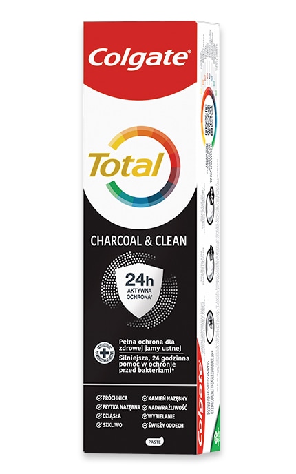 COLGATE-Зубна паста Colgate Total Charcoal антибактеріальна з активованим вугіллям 75 мл-6920354827952