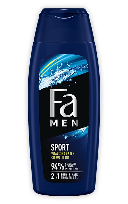 FA-Гель для душу Fa Men Sport з освіжаючим ароматом зеленого цитрусу 400 мл -3838824142296