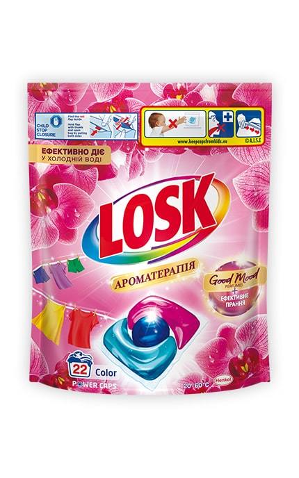 LOSK-Трио-капсулы для стирки цветных вещей Losk Малазийский цветок 22 шт-9000101802467
