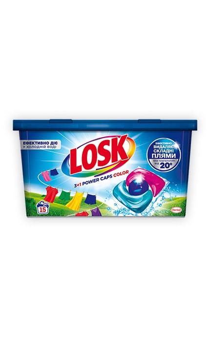 LOSK-Тріо-капсули для прання кольорових речей Losk Power Caps Color 15 шт -9000101803457
