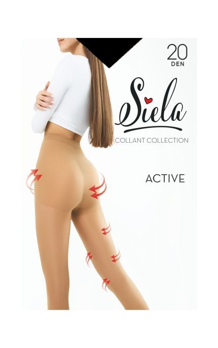 SIELA-Колготки жіночі Siela Active 20 Den Nero розмір 2-S-4823116902596