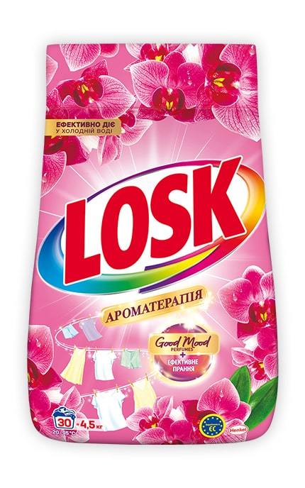 LOSK-Пральний порошок Losk Ароматерапія Аромат Малазійської квітки 4500 г -9000101805604