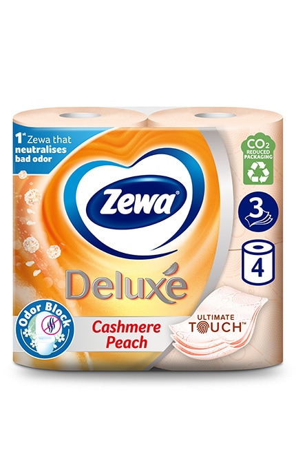 ZEWA-Туалетная бумага Zewa Deluxe с ароматом персика, 3 слоя, 4 рулона-9011111035769