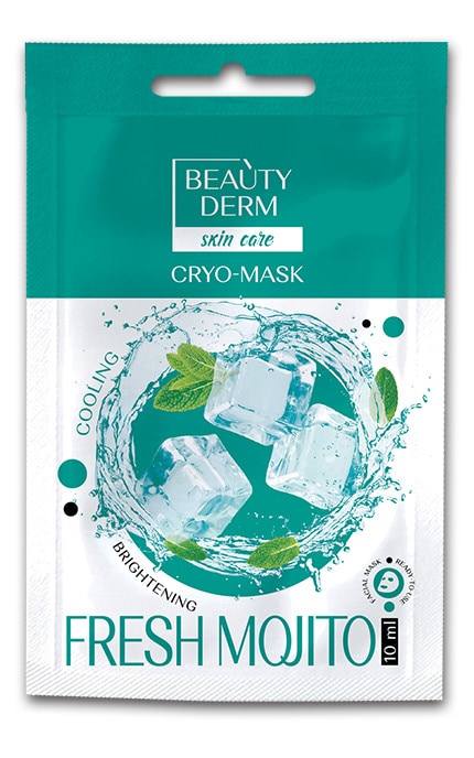 BEAUTYDERM-Крио-маска для лица BEAUTYDERM Fresh Mojito охлаждающая 10 мл-4820185225106
