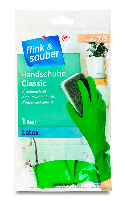 FLINK and SAUBER-Перчатки хозяйственные S Flink&Sauber Classic 1 пара-4305615946634