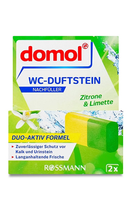 DOMOL-Засіб для унітазу освіжаючий Domol Лимон-лайм 2х40 г-4305615281582