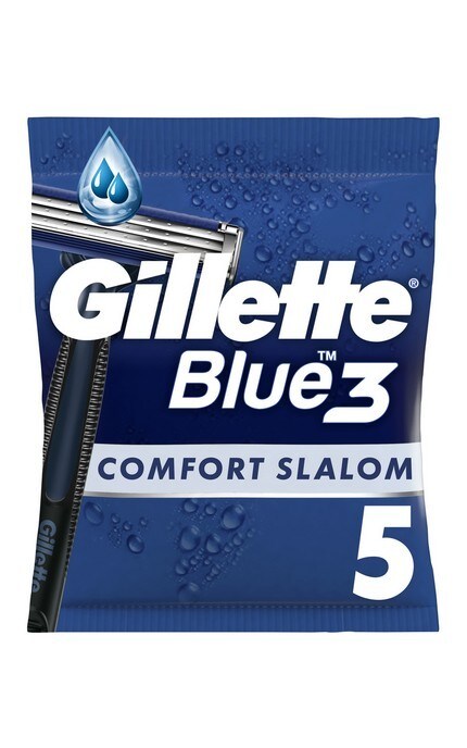 GILLETTE-Одноразовые станки для бритья мужские Gillette Blue 3 Comfort Slalom, 5 шт-8006540808689