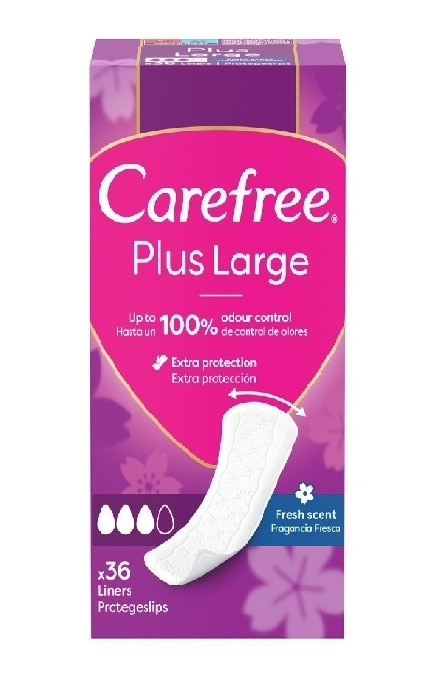 Прокладки женские ежедневные Carefree Large Fresh Plus 36 шт