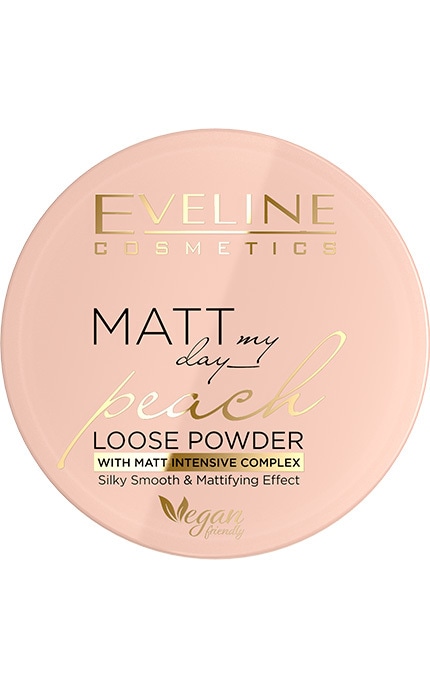 EVELINE-Пудра для обличчя Eveline Cosmetics Matt My Day Peach матуюча розсипчаста 6 г-5901761980707