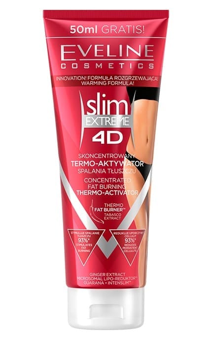 EVELINE-Антицеллюлитный крем-гель термоактивный Eveline Cosmetics Slim Extreme для корректировки фигуры 3D 250 мл-5907609316387