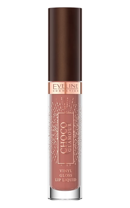 EVELINE-Жидкая виниловая помада для губ Choco Glamour 01 Ruby Chocolate 4.5 мл-5903416058885