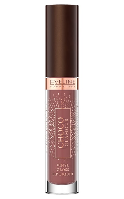 EVELINE-Жидкая виниловая помада для губ Choco Glamour 02 Deep Cherry Chocolate 4.5 мл-5903416058892