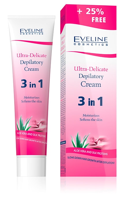 EVELINE-Крем для депиляции Eveline Cosmetics с алоэ вера и протеинами шелка 125 мл-5901964016746