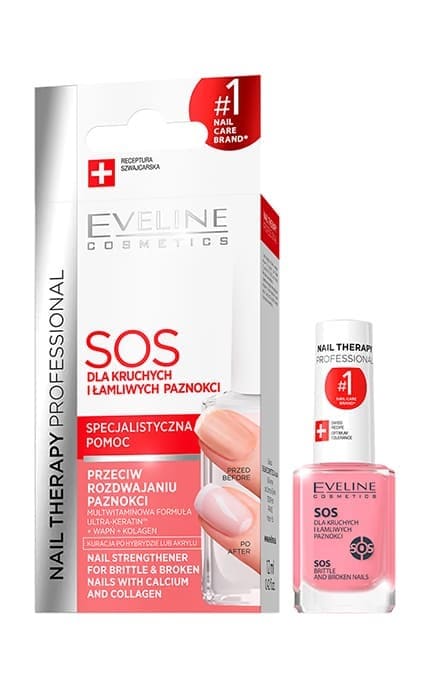 EVELINE-Средство для ломких ногтей Eveline Sos 12 мл-5901761971965