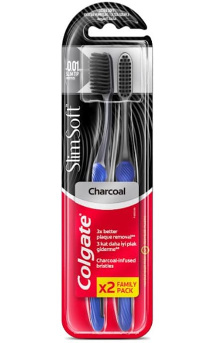 COLGATE-Зубна щітка Colgate Шовкові Нитки з деревним вугіллям 2 штуки-8693495041461