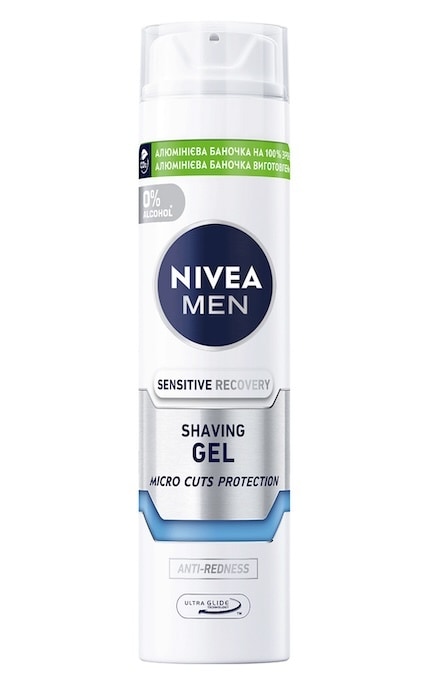NIVEA-Гель для бритья мужской Nivea Men восстанавливающий для чувствительной кожи без содержания спирта 200 мл-4006000051970