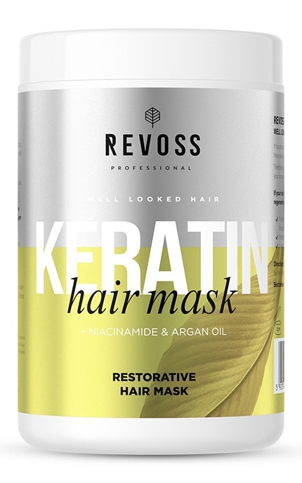REVOSS-Відновлювальна маска для волосся Revoss Professional Keratin Hair Mask 900 мл-5903794192089