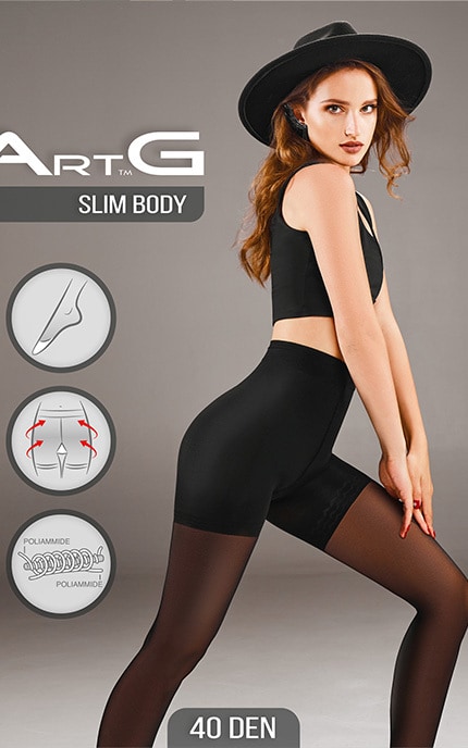 ART G-Колготки жіночи Art G Slim Body Visone 40 den, розмір 2-4820040103754
