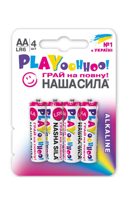 НАША СИЛА-Батарейки Play AA LR6 блістер-6922363163106