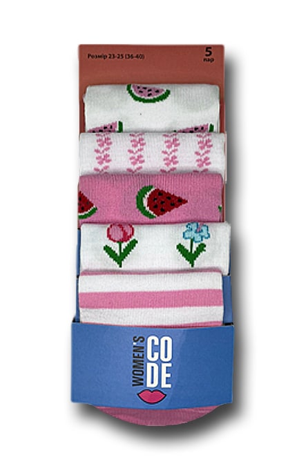 WOMEN'S CODE-Шкарпетки жіночі Women`s Code набір 5 пар розмір 23-25-4820163324593