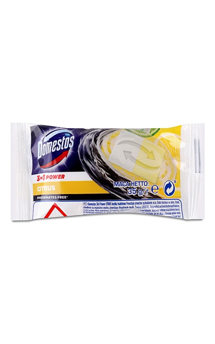 DOMESTOS-Блок для унитаза гигиенический сменный Domestos 3in1 Power Citrus 35 г-8720182778741
