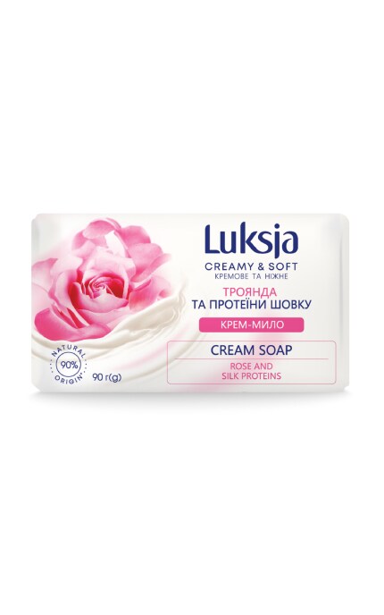 LUKSJA-Крем-мыло Luksja Роза+протеины шелка 90 г-4820263231265