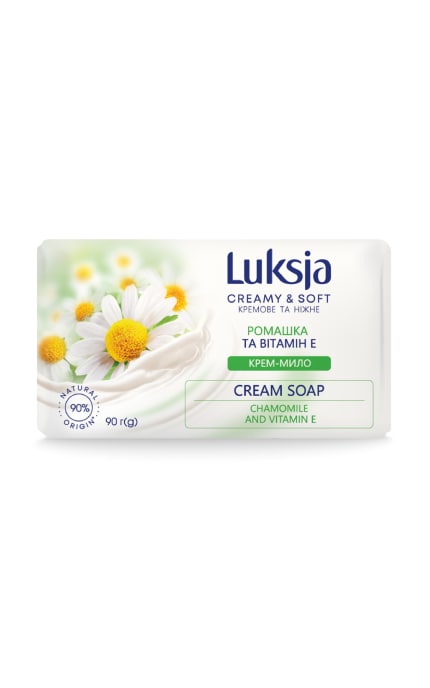 LUKSJA-Крем-мыло Luksja Ромашка + витамин Е 90 г-4820263231272