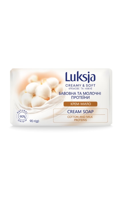 LUKSJA-Крем-мыло Luksja Хлопок+молочные протеины 90 г-4820263231258