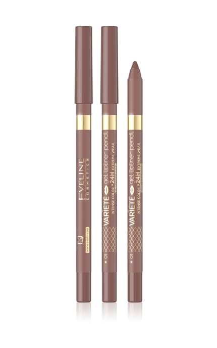EVELINE-Водостойкий карандаш для губ Eveline Variete Gel Lipliner Pencil Waterproof тон 01-5903416052470
