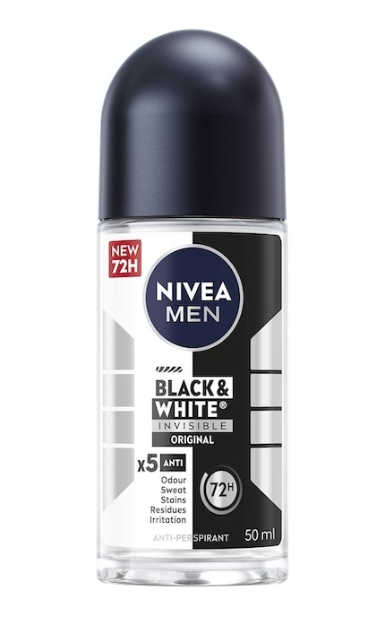 NIVEA-Антиперспирант шариковый Nivea Men Черное и Белое невидимый 50 мл-4006000032511