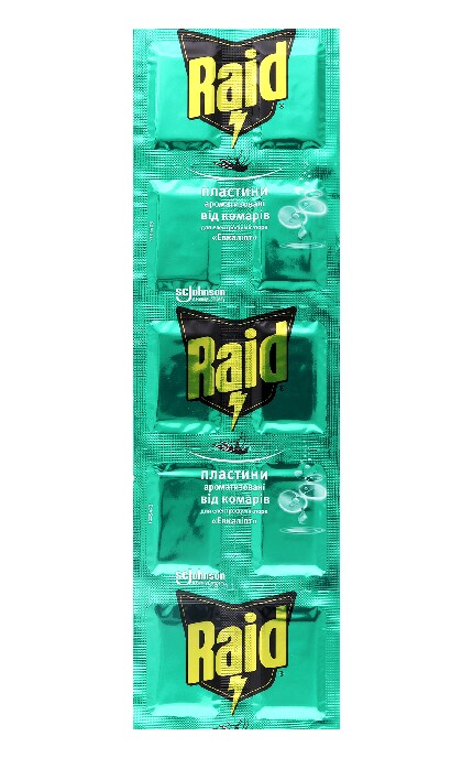 RAID-Пластины от комаров Эвкалипт Raid 10 шт-4823002005639