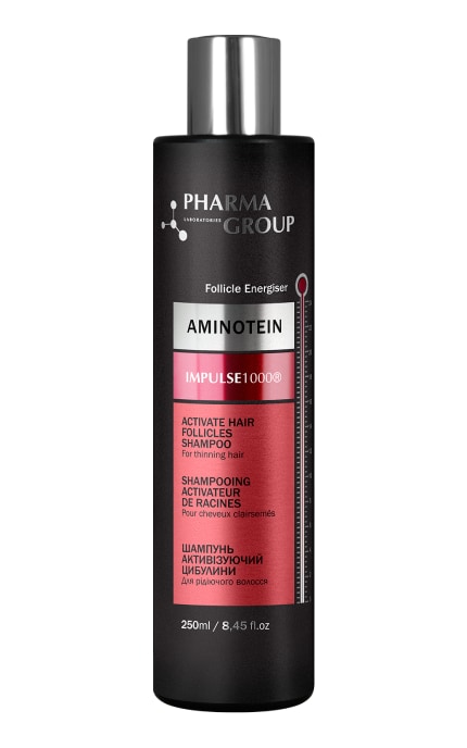 PHARMA GROUP-Шампунь Pharma Group Laboratories Aminotein + Impulse 1000 Активизация волосяных луковиц 250 мл -4820226651840
