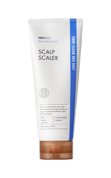 NEXTBEAU-Скраб для шкіри голови NEXTBEAU Scalp Scaler Deep Clear Sea Salt з морською сіллю 200 мл -8809696983442