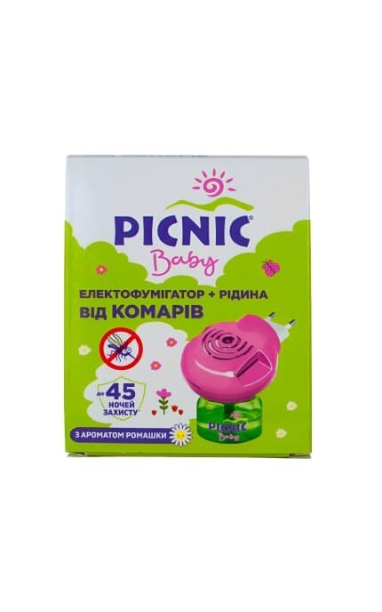 PICNIC-Електрофумігатор + рідина від комарів Baby 45 ночей 30 мл -4820185021319