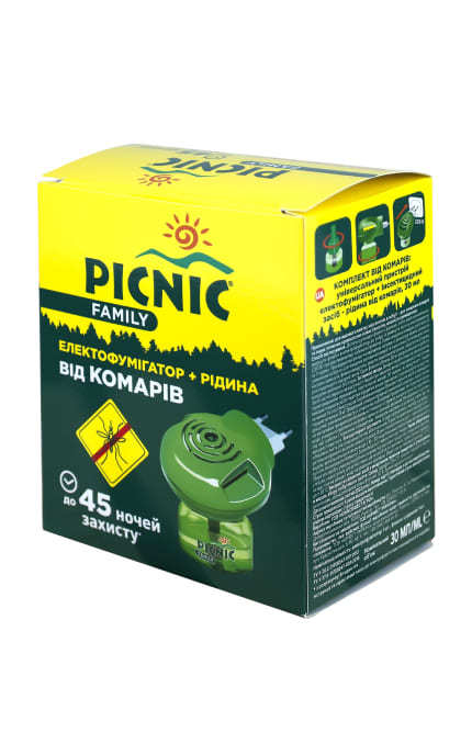 PICNIC-Електрофумігатор + рідина від комарів 45 ночей 30 мл-4820185020022