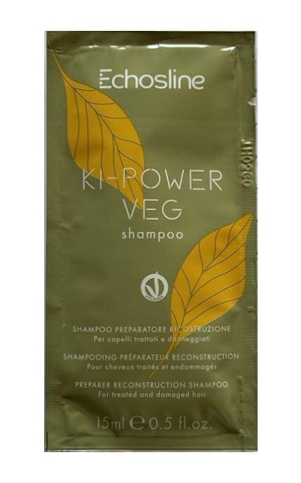 _ECHOSLINE-Шампунь Echosline Ki-Power Veg Shampoo для реконструкции поврежденных волос 15 мл-8008277246390