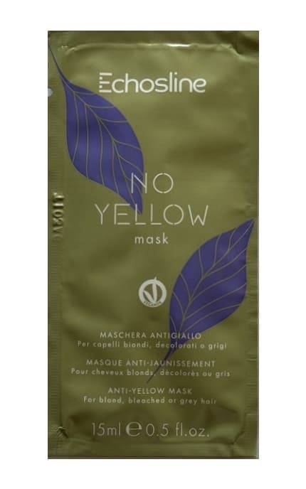 _ECHOSLINE-Маска проти жовтизни Echosline No Yellow Mask для світлого, освітленого та сивого волосся 15 мл-8008277246383