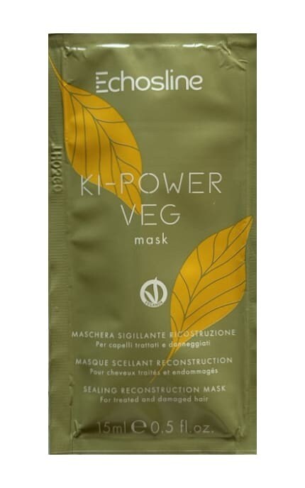 _ECHOSLINE-Маска Echosline Ki-Power Veg Mask для реконструкції пошкодженого волосся 15 мл-8008277246420