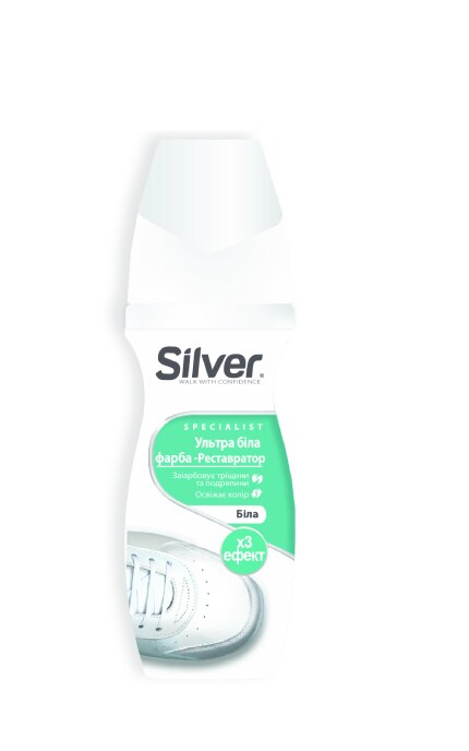 SILVER-Жидкая краска для спортивной обуви Silver ультра белый 75 мл-8690757010661