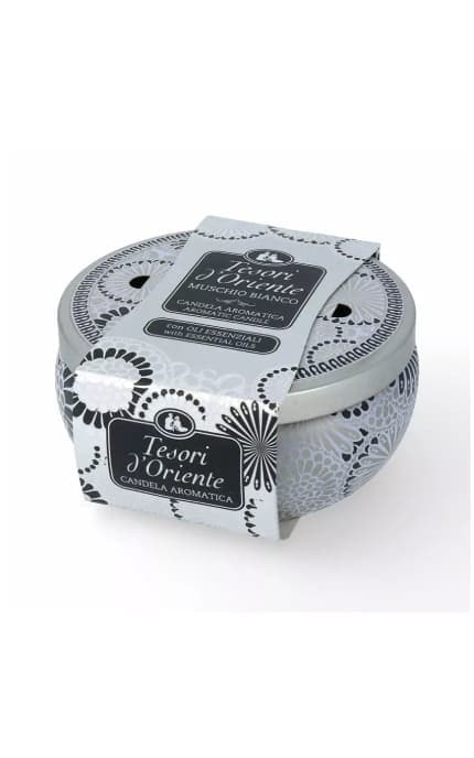 TESORI D'ORIENTE-Свічка ароматична в банці Tesori d`Oriente White Musk 200 г-8008970043708