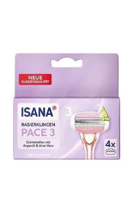 ISANA-Змінні касети для жіночої бритви Isana Pace 3 4 шт-4305615333588