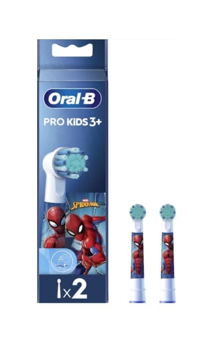 ORAL B-Насадки для електричної зубної щітки Oral-B Kids Людина-павук 2 шт-8006540805008