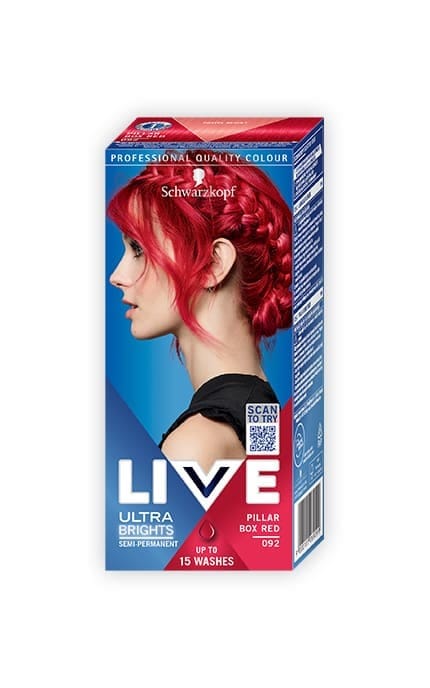 --Полу-стойкая крем-краска для волос Schwarzkopf LIVE Ultra Brights Pillar Box Red 092 Перчик Чили -9000101069099