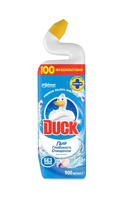 DUCK-Засіб для очищення туалету Туалетне Каченя 5 в 1 Глибоке очищення Морський 900 мл-4823002005301