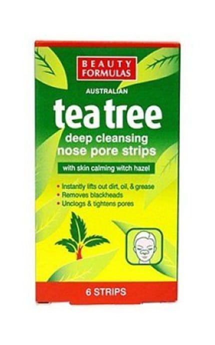 Полоски для носа глубоко очищающие Beauty Formulas чайное дерево 6 шт